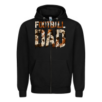 Black no background american football dad Zipper Hoodie - Jasminsmagicworld