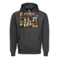 Charcoal Heather no background american football dad Zipper Hoodie - Jasminsmagicworld