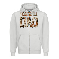 Dove Grey no background american football dad Zipper Hoodie - Jasminsmagicworld