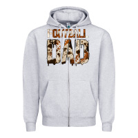 Heather Grey no background american football dad Zipper Hoodie - Jasminsmagicworld