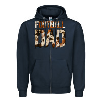Navy no background american football dad Zipper Hoodie - Jasminsmagicworld