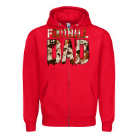 Red no background american football dad Zipper Hoodie - Jasminsmagicworld
