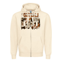 No Background American Football Dad Zipper Hoodie | Teevron