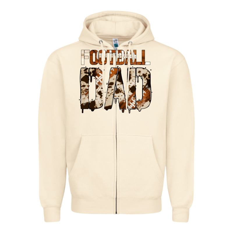 No Background American Football Dad Zipper Hoodie by Jasminsmagicworld | Teevron