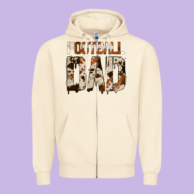 No Background American Football Dad Zipper Hoodie Designed By Jasminsmagicworld
