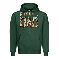 Sports Green no background american football dad Zipper Hoodie - Jasminsmagicworld