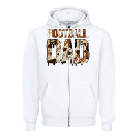 White no background american football dad Zipper Hoodie - Jasminsmagicworld