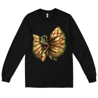 Black dilophosaurus face Long Sleeve Tee - LillyAllenDesigns