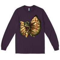 Plum dilophosaurus face Long Sleeve Tee - LillyAllenDesigns