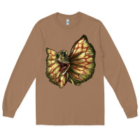 Toasted Coconut dilophosaurus face Long Sleeve Tee - LillyAllenDesigns