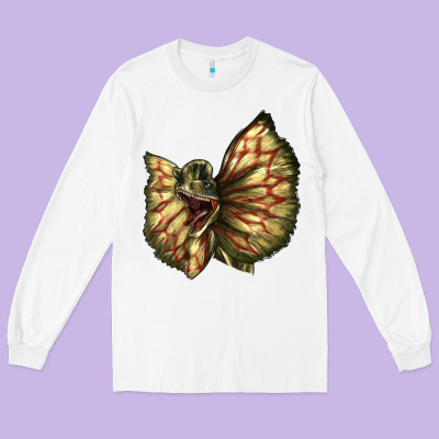Dilophosaurus Face Long Sleeve Tee Designed By Lillyallendesigns