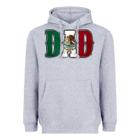 Heather Grey Mexican Flag Dad Heavyweight Hoodie - Jasminsmagicworld