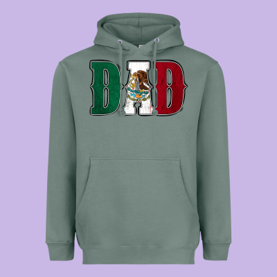 Mexican Flag Dad Heavyweight Hoodie Designed By Jasminsmagicworld
