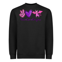 Black Peace Love Dragons Heavyweight Sweatshirt - RanaPortraitStore