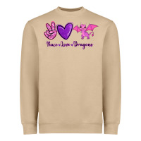 Mushroom Peace Love Dragons Heavyweight Sweatshirt - RanaPortraitStore