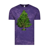 Cloud Purple White Pine Tree Illustrations Vintage Tee - LillyAllenDesigns