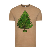 Vintage Coffee White Pine Tree Illustrations Vintage Tee - LillyAllenDesigns