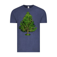 Vintage Denim White Pine Tree Illustrations Vintage Tee - LillyAllenDesigns