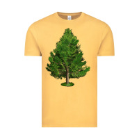 Vintage Mustard White Pine Tree Illustrations Vintage Tee - LillyAllenDesigns