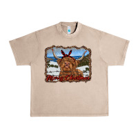 French Oak merry christmas highland cow with farm Urban Heavy Tee - RanaPortraitStore