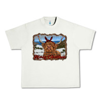 Pistachio merry christmas highland cow with farm Urban Heavy Tee - RanaPortraitStore