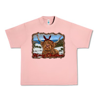 Salmon merry christmas highland cow with farm Urban Heavy Tee - RanaPortraitStore