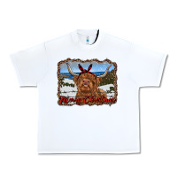 White merry christmas highland cow with farm Urban Heavy Tee - RanaPortraitStore