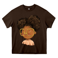 Chocolate Brown black girl Heavy Core Tee - FaDigitalArtStudio
