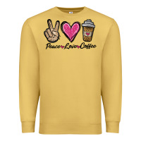 Antique Gold peace love coffee Premium Sweatshirt - Jasminsmagicworld