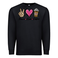 Black peace love coffee Premium Sweatshirt - Jasminsmagicworld