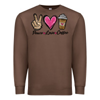 Chestnut peace love coffee Premium Sweatshirt - Jasminsmagicworld