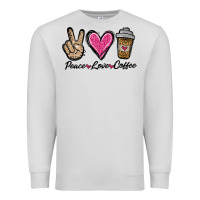 Dove Grey peace love coffee Premium Sweatshirt - Jasminsmagicworld