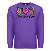 Purple peace love coffee Premium Sweatshirt - Jasminsmagicworld