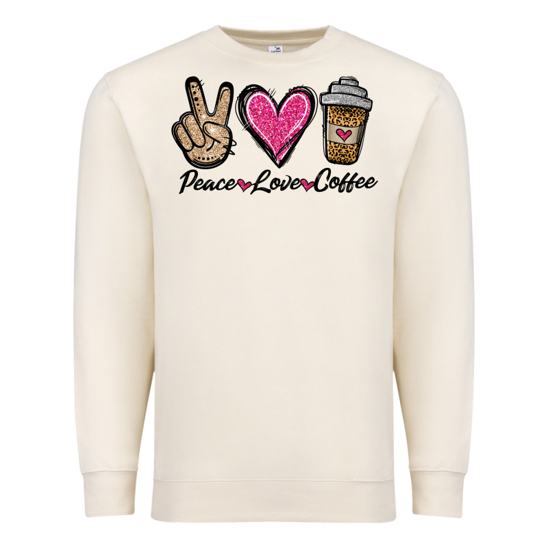 Peace Love Coffee Premium Sweatshirt by Jasminsmagicworld | Teevron