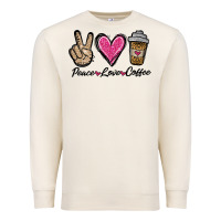 Sandshell peace love coffee Premium Sweatshirt - Jasminsmagicworld
