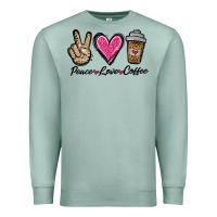 Seafoam peace love coffee Premium Sweatshirt - Jasminsmagicworld