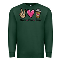 Sports Green peace love coffee Premium Sweatshirt - Jasminsmagicworld