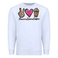 White peace love coffee Premium Sweatshirt - Jasminsmagicworld