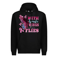 Black with brave wings she flies Premium Hoodie - BarkalooDesign