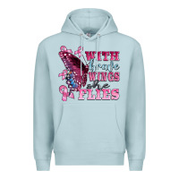 Blue Mist with brave wings she flies Premium Hoodie - BarkalooDesign
