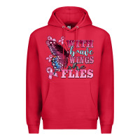 Cardinal with brave wings she flies Premium Hoodie - BarkalooDesign
