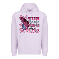 Lilac with brave wings she flies Premium Hoodie - BarkalooDesign
