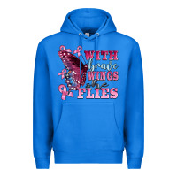 True Royal with brave wings she flies Premium Hoodie - BarkalooDesign