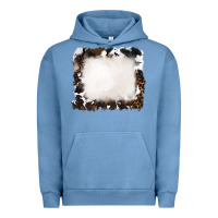 Pigment Pebble Blue cowhide frames background Urban Hoodie - RanaPortraitStore