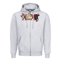 Heather Grey xoxo charolais and black angus Zipper Hoodie - RanaPortraitStore