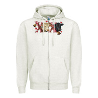 Oatmeal Heather xoxo charolais and black angus Zipper Hoodie - RanaPortraitStore