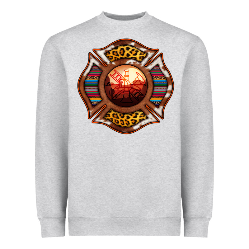 Western Firefighter Symbol Heavyweight Sweatshirt by RanaPortraitStore | Teevron