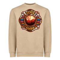 Mushroom Western Firefighter Symbol Heavyweight Sweatshirt - RanaPortraitStore
