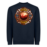 Navy Western Firefighter Symbol Heavyweight Sweatshirt - RanaPortraitStore