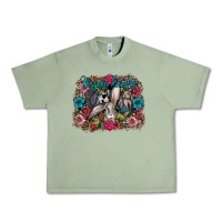 Oil Green Happy Easter Urban Heavy Tee - CowhideDigitalArt